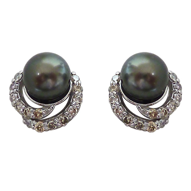 Tahitian Black Pearl Earrings 93