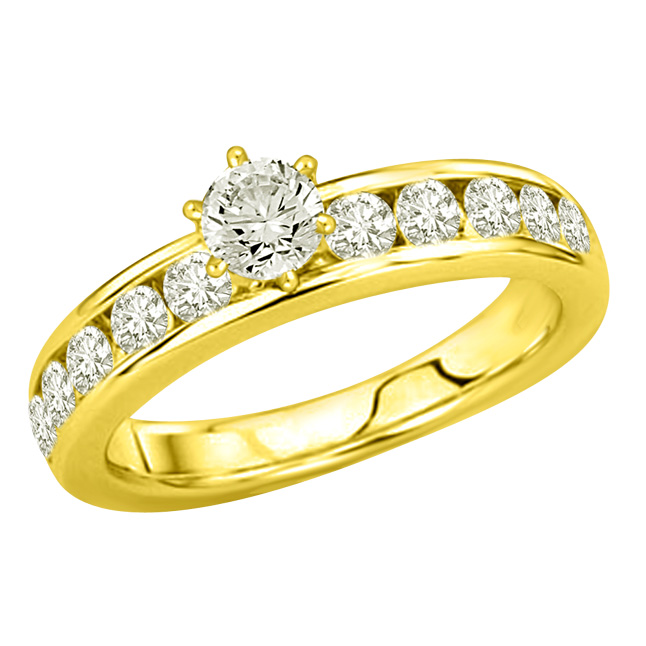 0.90TCW J/SI1 GIA Solitaire Diamond Engagement Ring (0.90JSI1-S55)