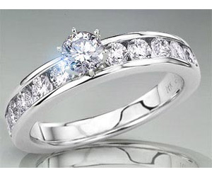 0.90TCW J/SI1 GIA Solitaire Diamond Engagement Ring (0.90JSI1-S55W)