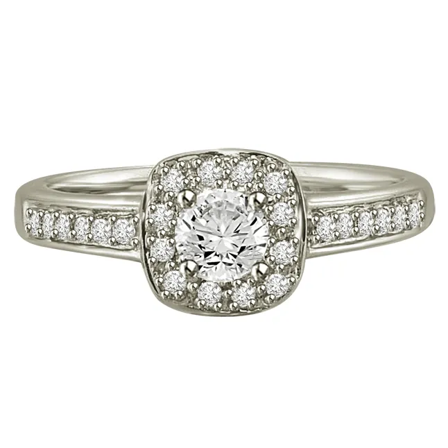 1.30TCW E/VVS1 GIA Diamond Engagement Ring with Accents (1.30EVVS1-D8W)