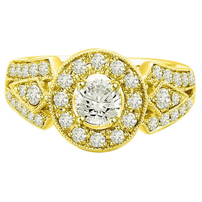 1.40TCW E/VVS1 GIA Certified Diamond Engagement Ring (1.40EVVS1-D7)