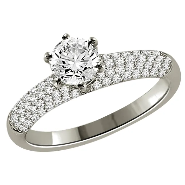 1.50TCW J/I1 GIA Certified Sol Diamond Engagement Ring (1.50JI1-S51W)