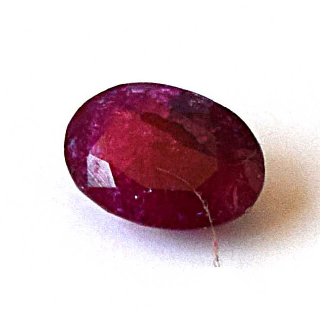 1/1.59cts Real Natural AA Grade Oval Faceted Red Ruby Gemstone for Astrological Purpose (1.59cts Oval Ruby)