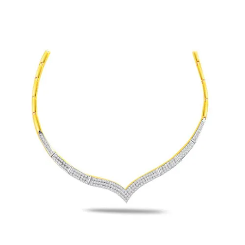 Golden Bride 1.32cts VS Clarity Diamond Necklace (DN134)