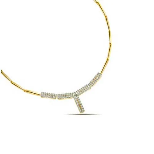 Golden Crown 0.75 cts Diamond Necklace (DN149)