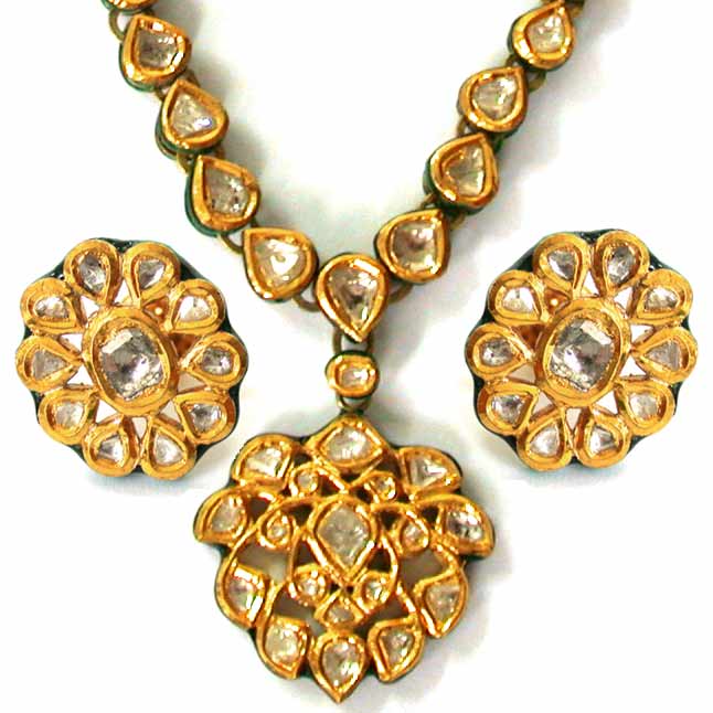 Villandi Type Rose Cut  Diamond Pendant