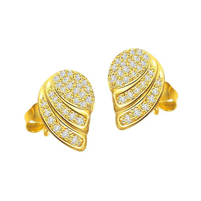 Golden Ducklings 1.16 cts Diamond Designer Earring (ER145)