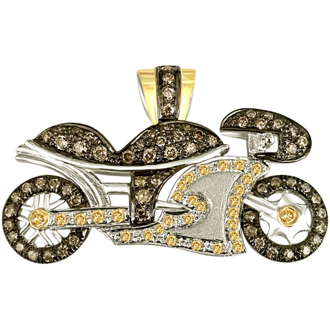The Diamond Racer Pendant: A Ride Like No Other (Motorbike-1)
