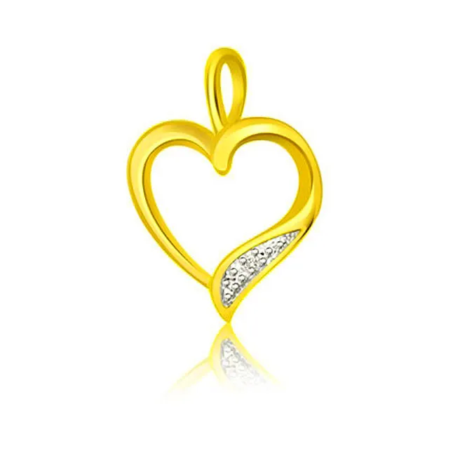 Eternal Glimmer: Shiny Lil' Hearts Diamond Heart Pendant (P194)