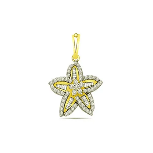 Starfish Diamonds - 0.50cts Two Tone Real Diamond Pendant (P601)