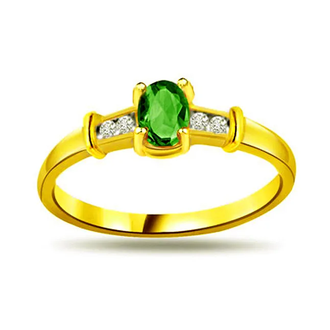 Emerald Enigma Fine Real Diamond & Emerald Ring (SDR1104)
