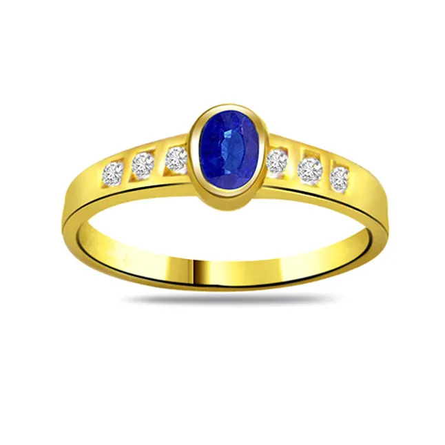 Real Diamond & Blue Sapphire Ring (SDR1185)