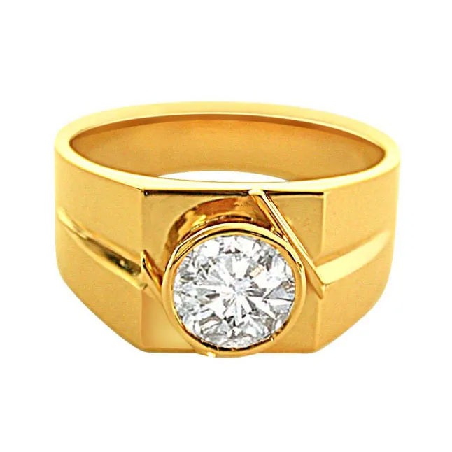 Real Diamond Knot 0.50cts Solitaire Men's Ring (SDR192)