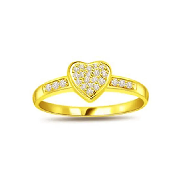 0.38cts Real Diamond Heart Shape Ring (SDR410)