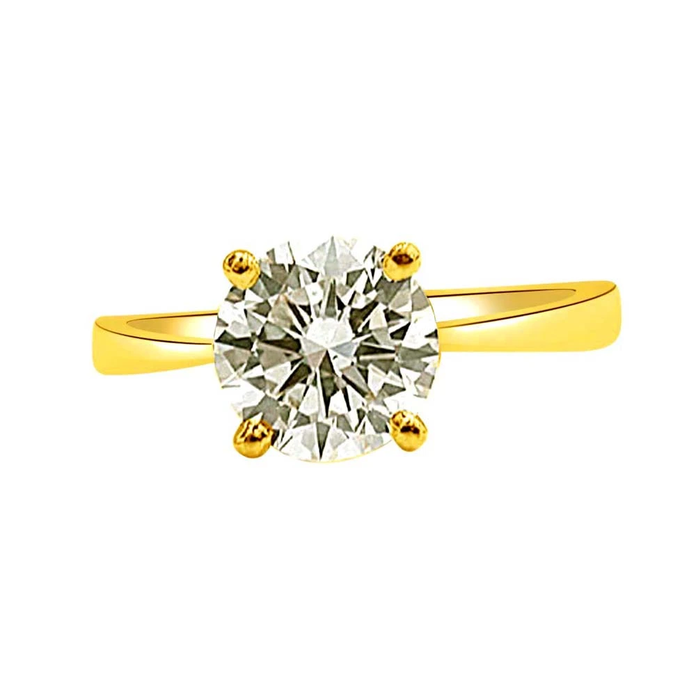 Golden Radiance: Heartfelt Wishes Diamond Ring (SDRSOLSET104)