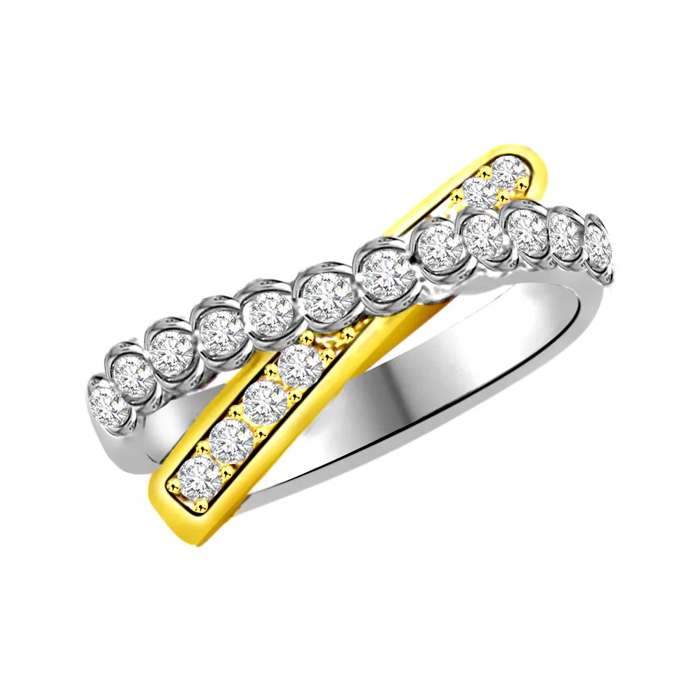 Trendy Real Diamond Gold Ring (SDR853)
