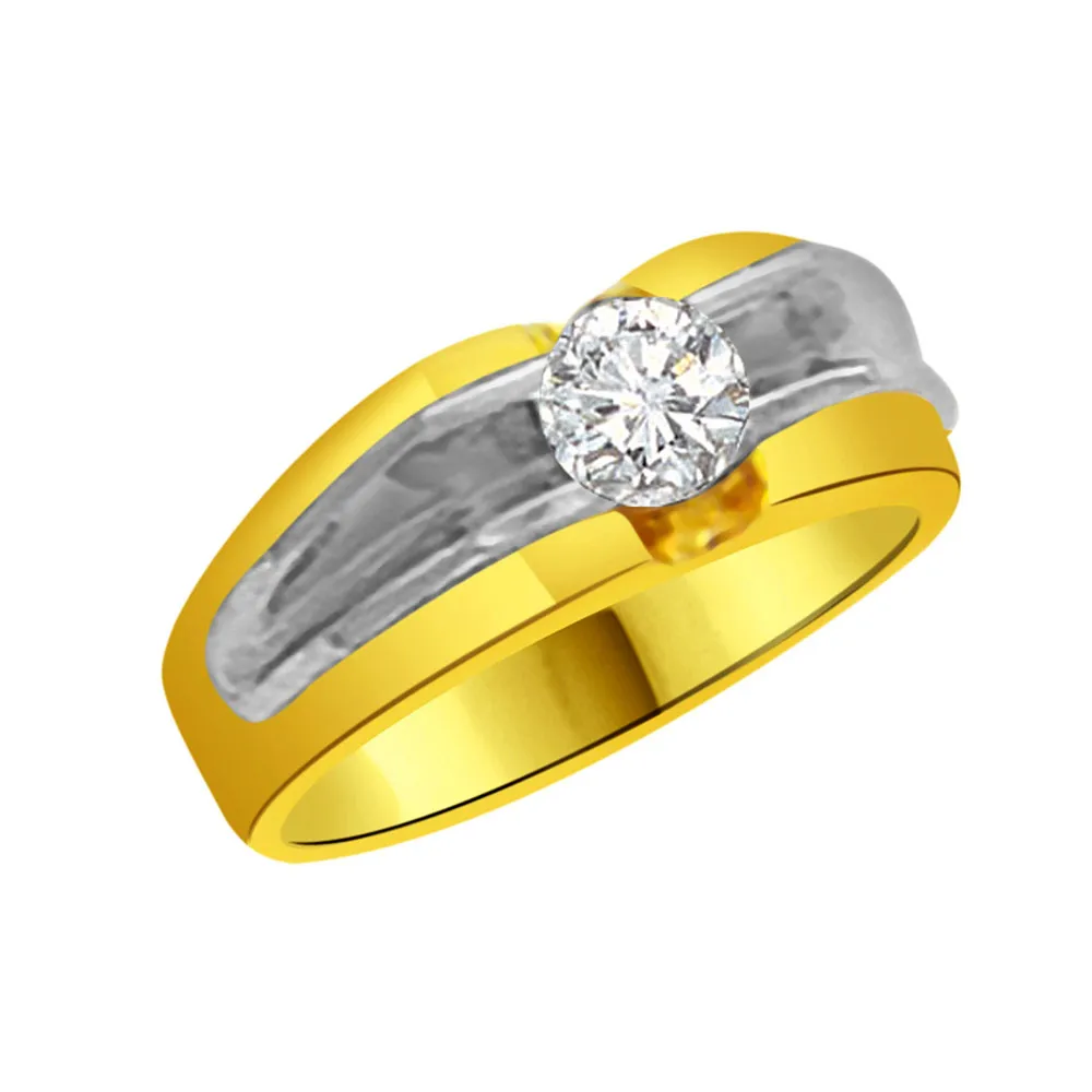Solitaire Real Diamond Tow-Tone Ring (SDR927)