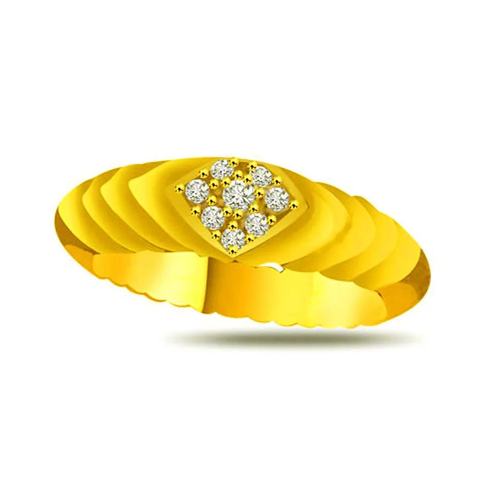 Real Diamond Heart Gold Ring (SDR934)