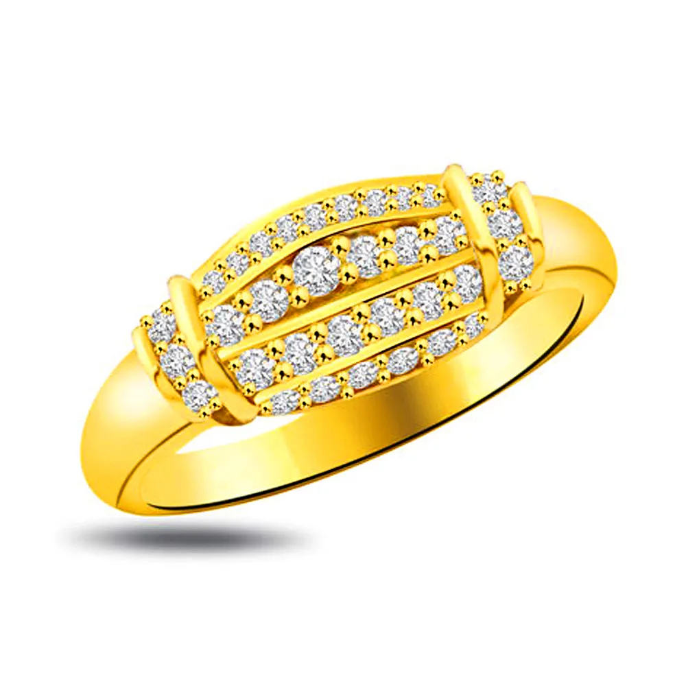 Shimmer Real Diamond Gold Ring (SDR938)