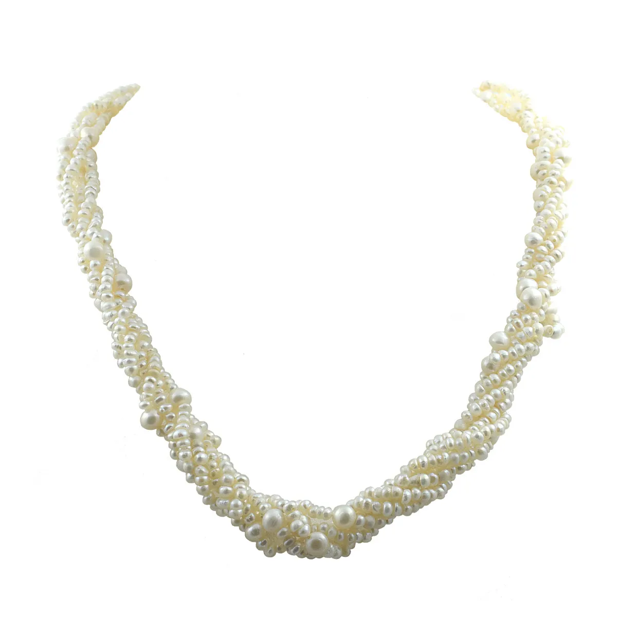 Unlock Your Inner Diva with the Twisted Freshwater Pearl Choker Necklace (SN1053)