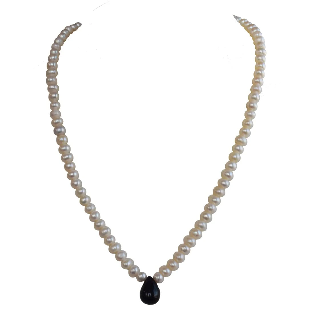 9cts Blue Sapphire & Pearl Necklace (SN1019)