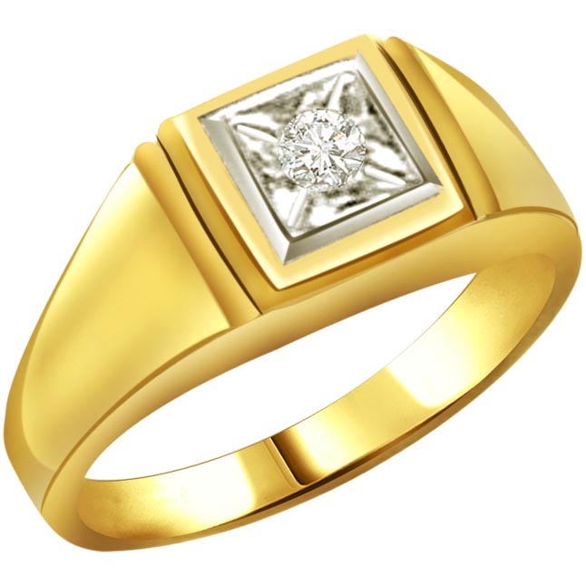 Diamond 18k Gold Men's Rings SDR532 Best Prices N Designs Surat