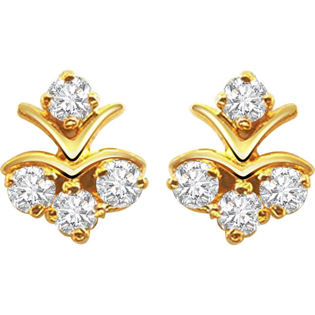 Diamond Earrings Set For Women Online At Best Prices Designer Diamond Pleasure Earrings Designer