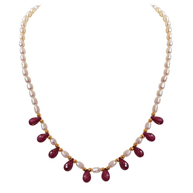 Ruby Pearl Necklaces Buy Custom Jewelry Setslatest design 201617