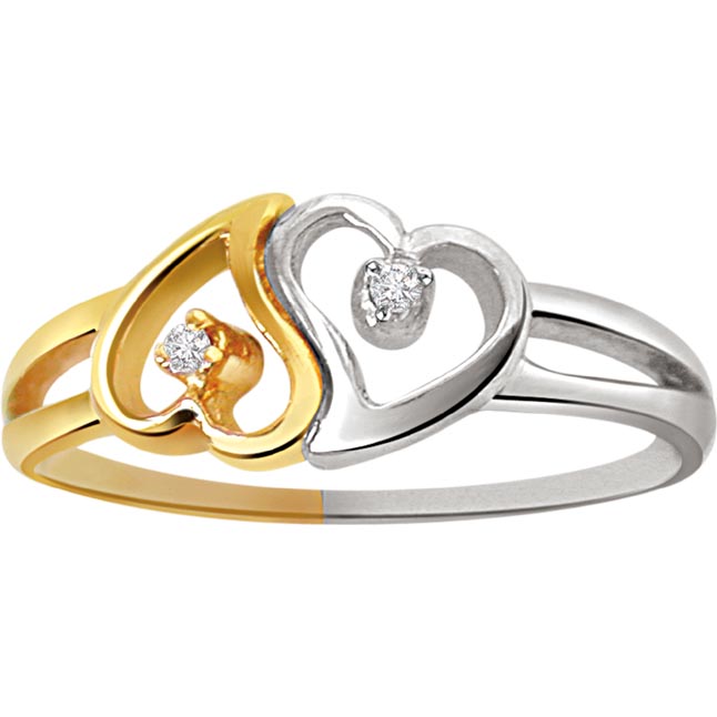 Heart Shape Diamond RingsWhite, Yellow Gold Engagement Rings Elegant
