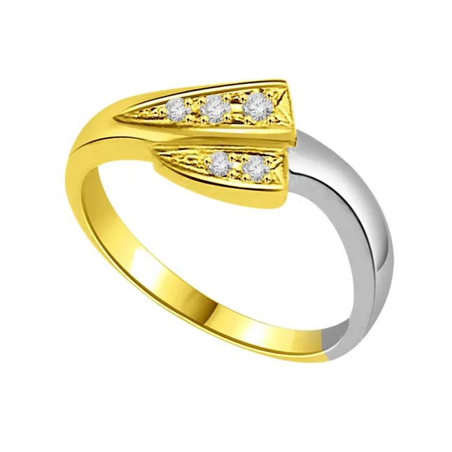 0.05cts Real Diamond Two Tone 18kt Ring (SDR1607)