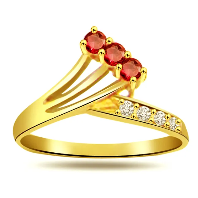 Classic Real Diamond & Ruby Ring (SDR987)