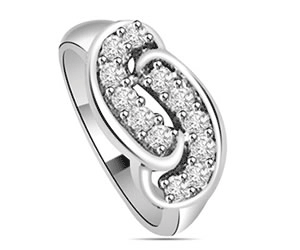 0.18 cts White Gold Diamond rings -Designer