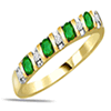 0.20ct Diamond & Emerald rings -Diamond & Emerald