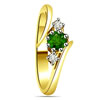 0.21 cts Diamond & Emerald rings -Diamond & Emerald
