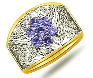 0.21 cts Sapphire Two Tone 18K Wide B