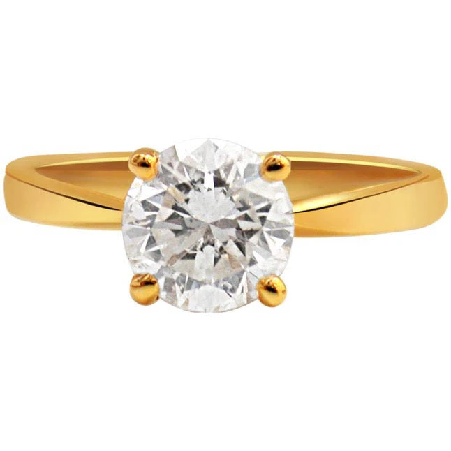 0.22ct Solitaire Diamond 18kt Gold rings -18k Engagement rings