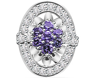 0.26 cts Flower Shape Diamond 14K rings 