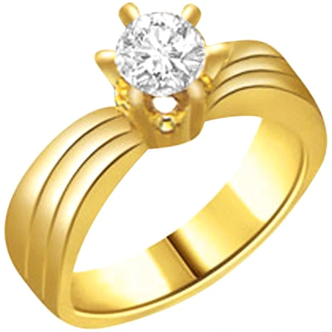 0.30cts H-I / I1 Big Solitaire Diamond  Ring in 18K Gold