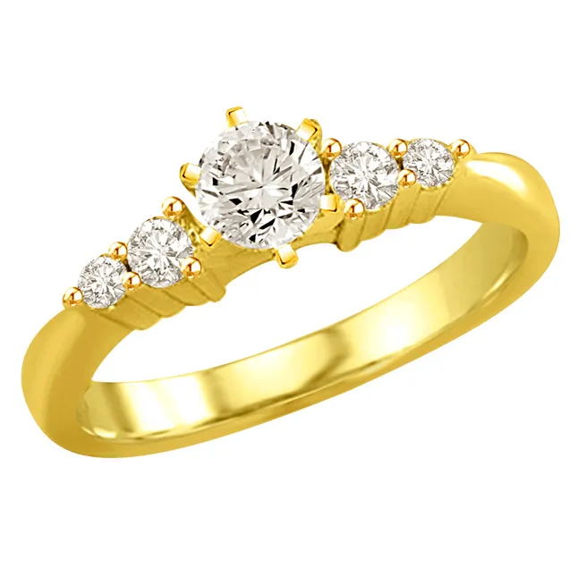 0.31TCW H/VS1 18kt Yellow Gold Certified Diamond Bridal Ring (0.31HVS1-S53)