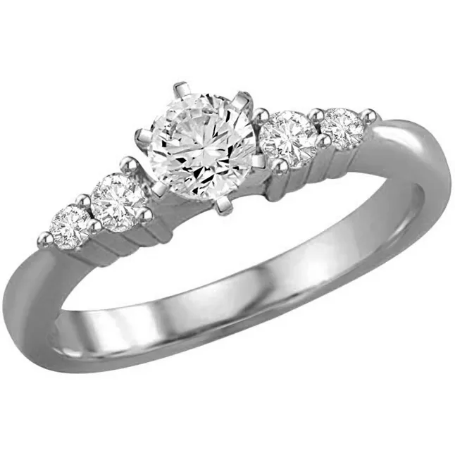 0.31TCW H/VS1 14kt White Gold Certified Diamond Bridal Ring (0.31HVS1-S53W)