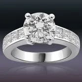 0.35TCW GIA Cert E/SI1 14t White Gold Sol Diamond Engagement Ring (0.35ESI1-D74W)