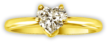 0.35cts E/VVS1 Heart Diamond rings