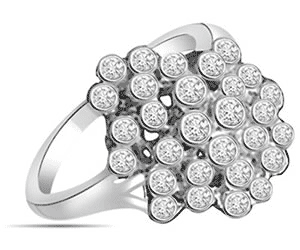 0.35cts White Gold Diamond rings -Designer