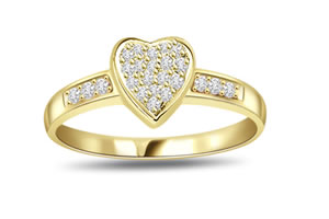 0.38 cts Diamond Heart Shape rings 