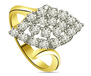 0.40 cts Diamond White Yellow Gold rings -White Yellow Gold rings
