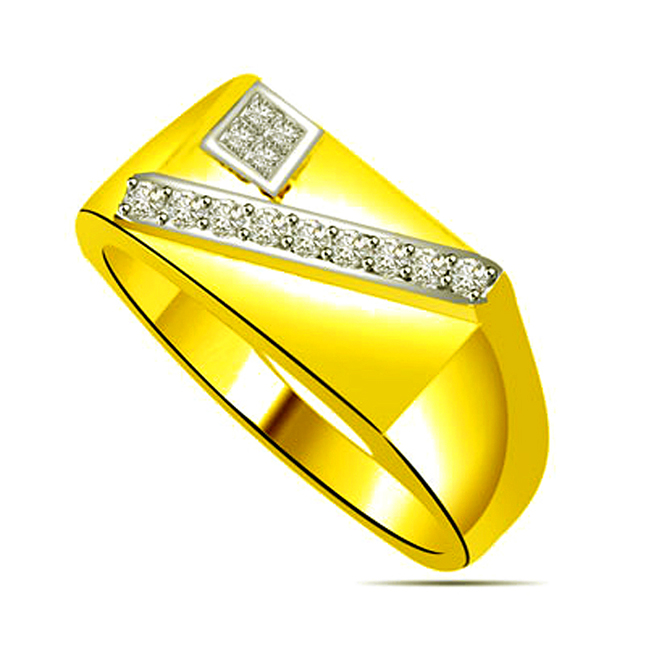 0.18 Cts Diamond Men's Designer Rings Diamond Mens Collection Surat