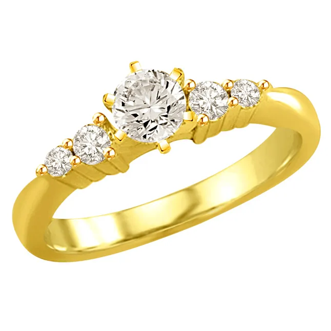 0.41TCW K/SI1 18kt Yellow Gold Certified Diamond Bridal Ring (0.41KSI1-S53)