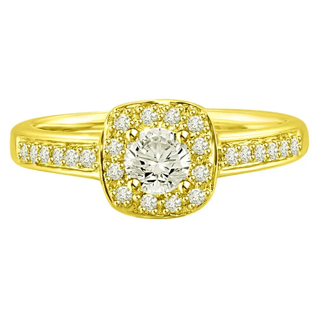 0.45TCW F/VVS1 GIA Diamond Engagement Ring with Accents (0.45FVVS1-D8)