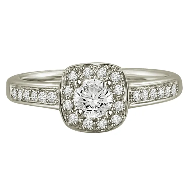 0.45TCW F/VVS1 GIA Diamond Engagement Ring with Accents (0.45FVVS1-D8W)