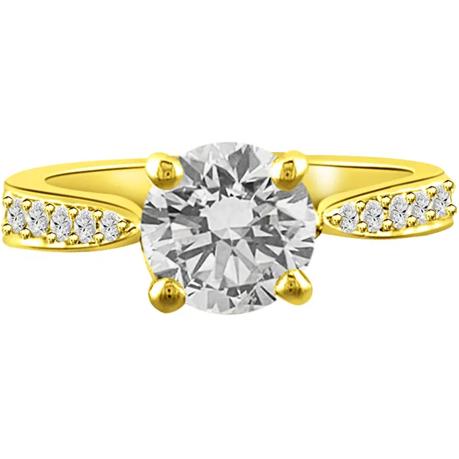 0.50TCW GIA Cert J/SI1 Diamond Engagement Ring 18kt Yellow Gold (0.50JSI1-S49)